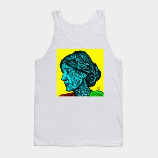 VIRGINIA WOOLF ink and acrylic portrait .1 Tank Top